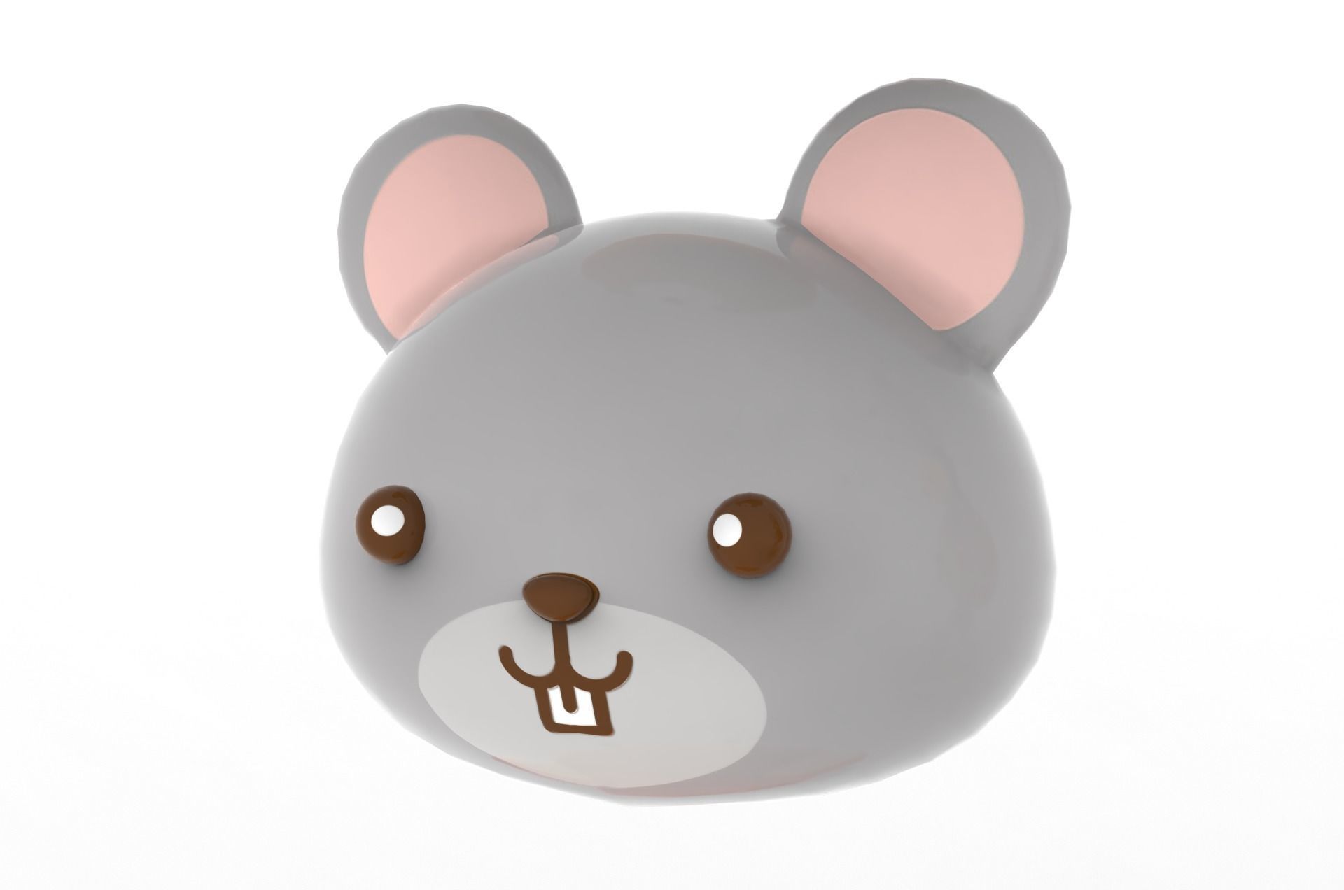 Animal Head Cartoon 3D Low-poly 3D model_9