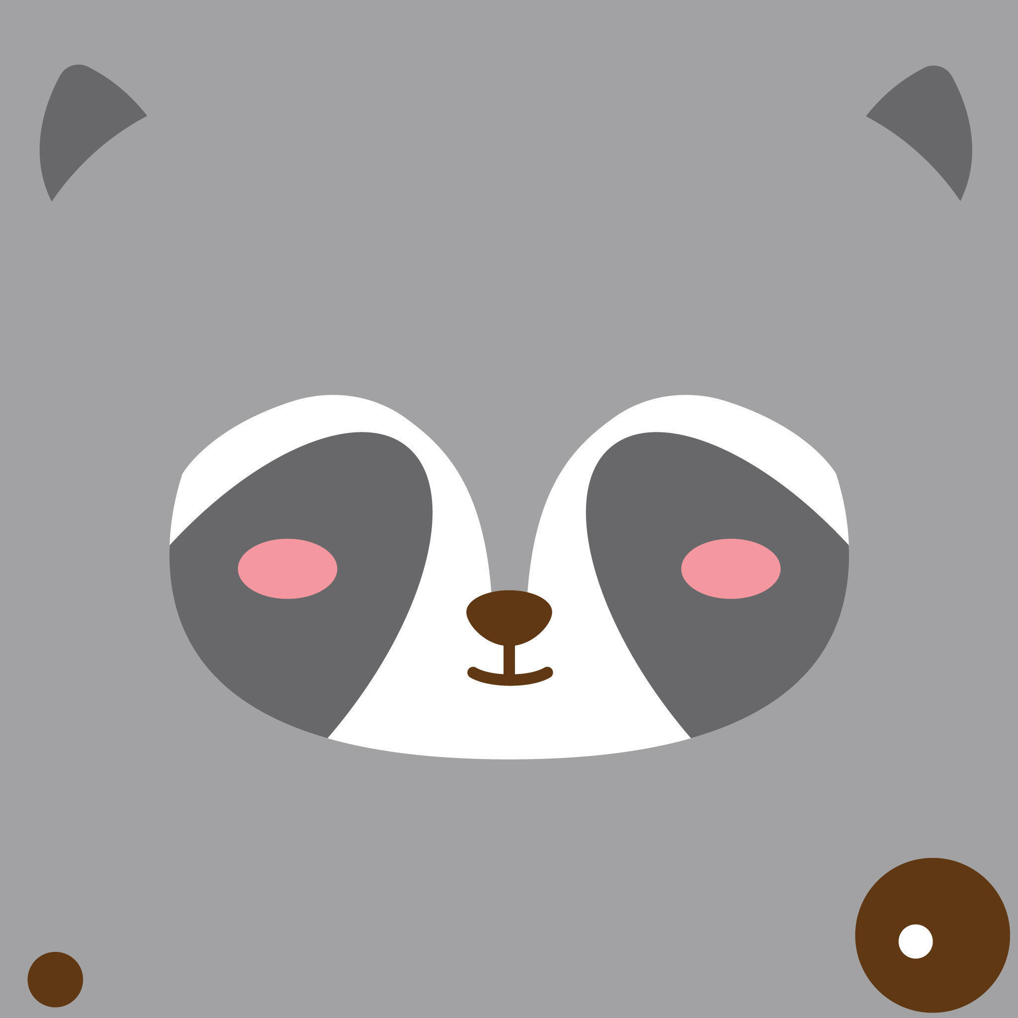 Animal Head Cartoon 3D Low-poly 3D model_25