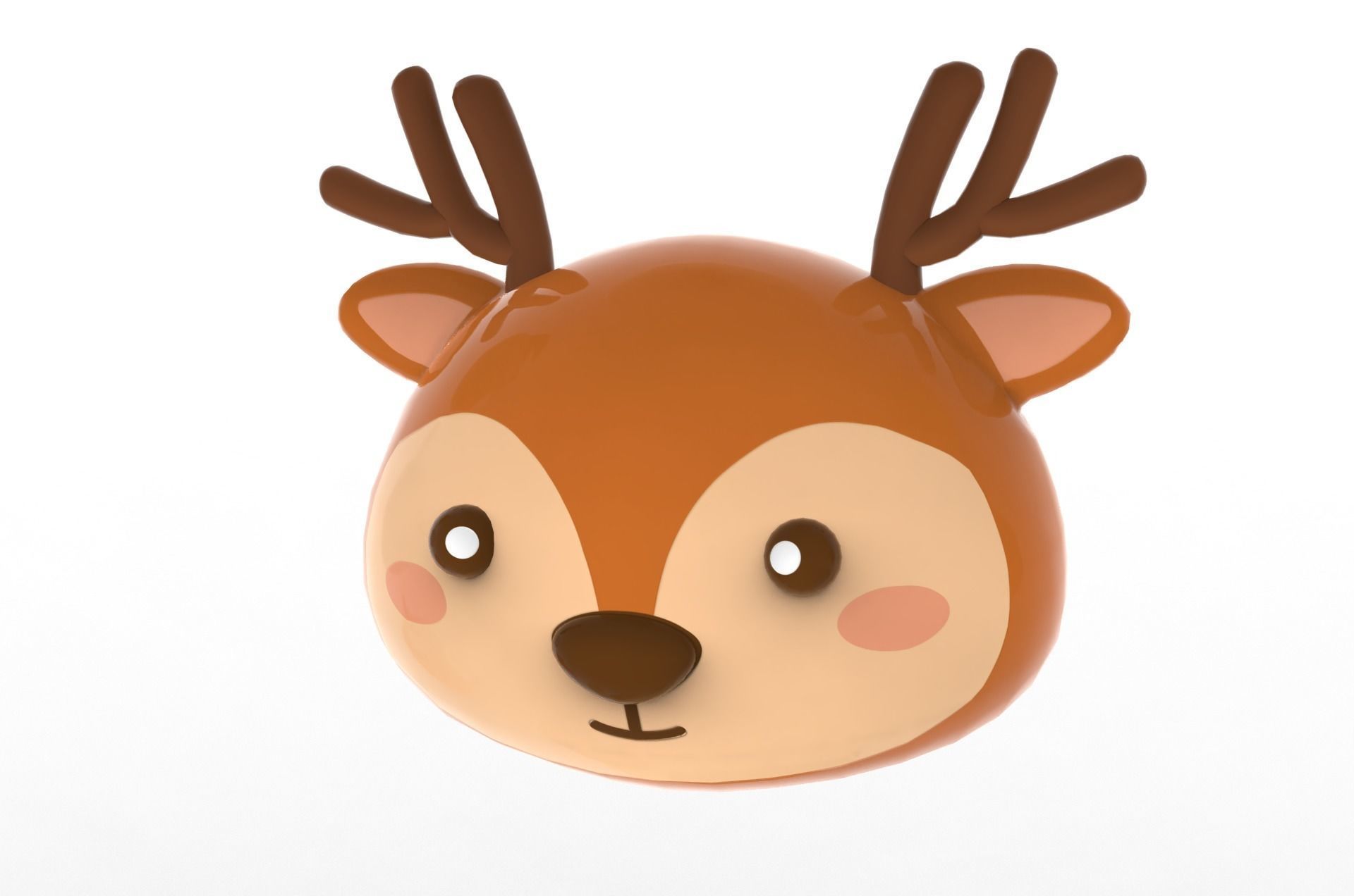 Animal Head Cartoon 3D Low-poly 3D model_8