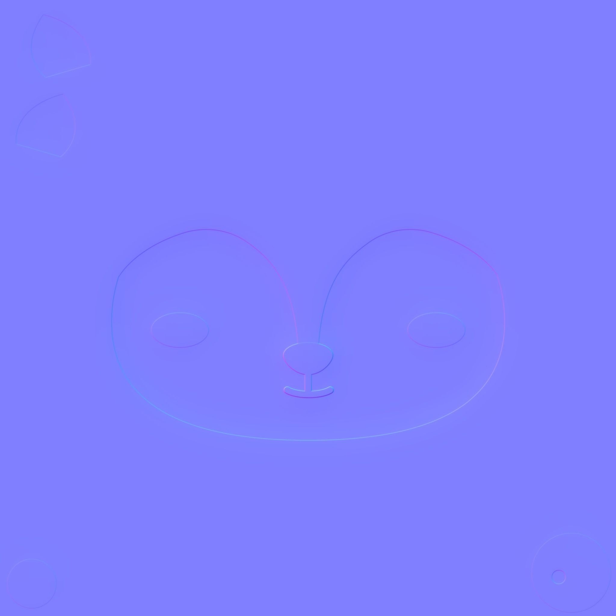 Animal Head Cartoon 3D Low-poly 3D model_23