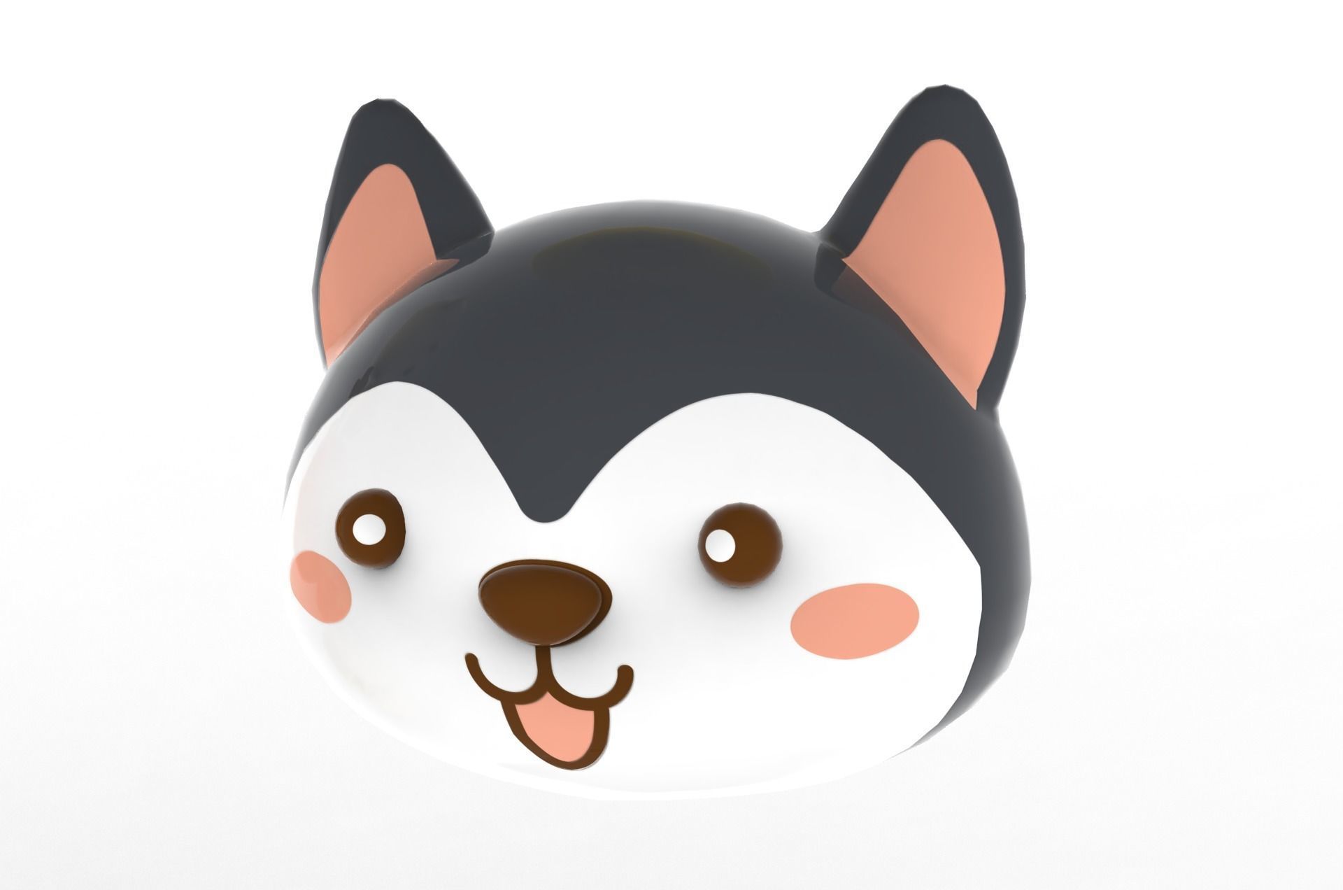 Animal Head Cartoon 3D Low-poly 3D model_4