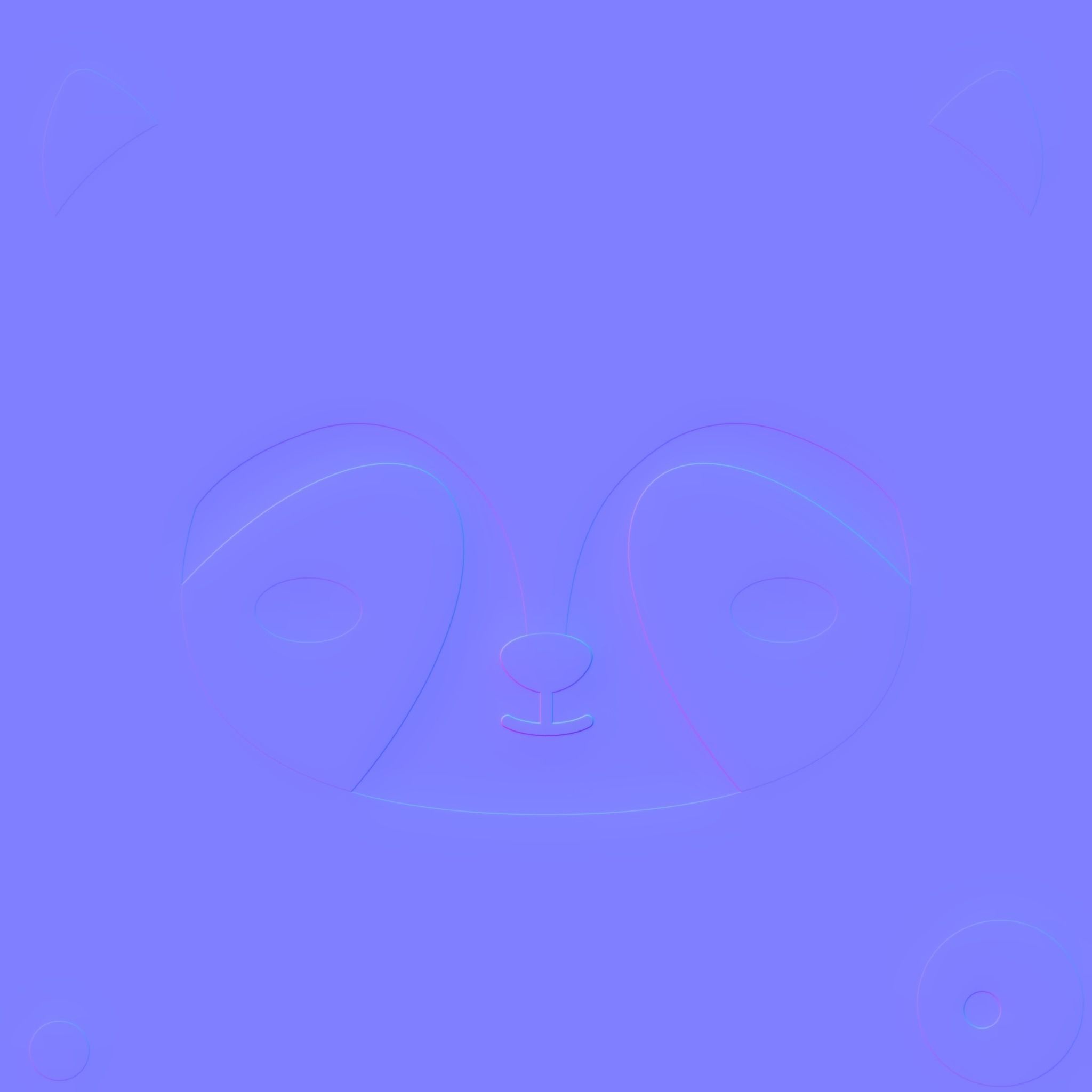 Animal Head Cartoon 3D Low-poly 3D model_32