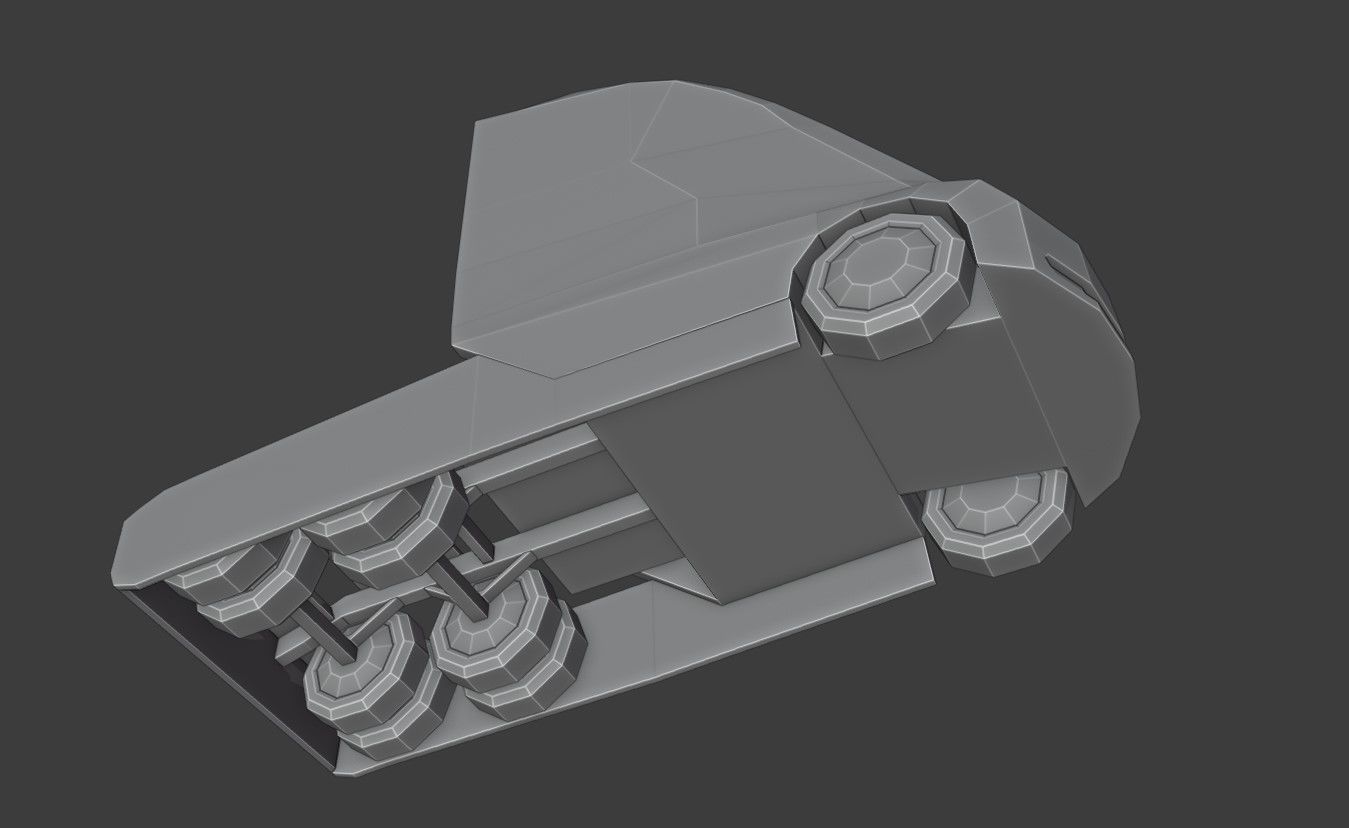 Tesla Semi Low Poly Low-poly 3D model_10