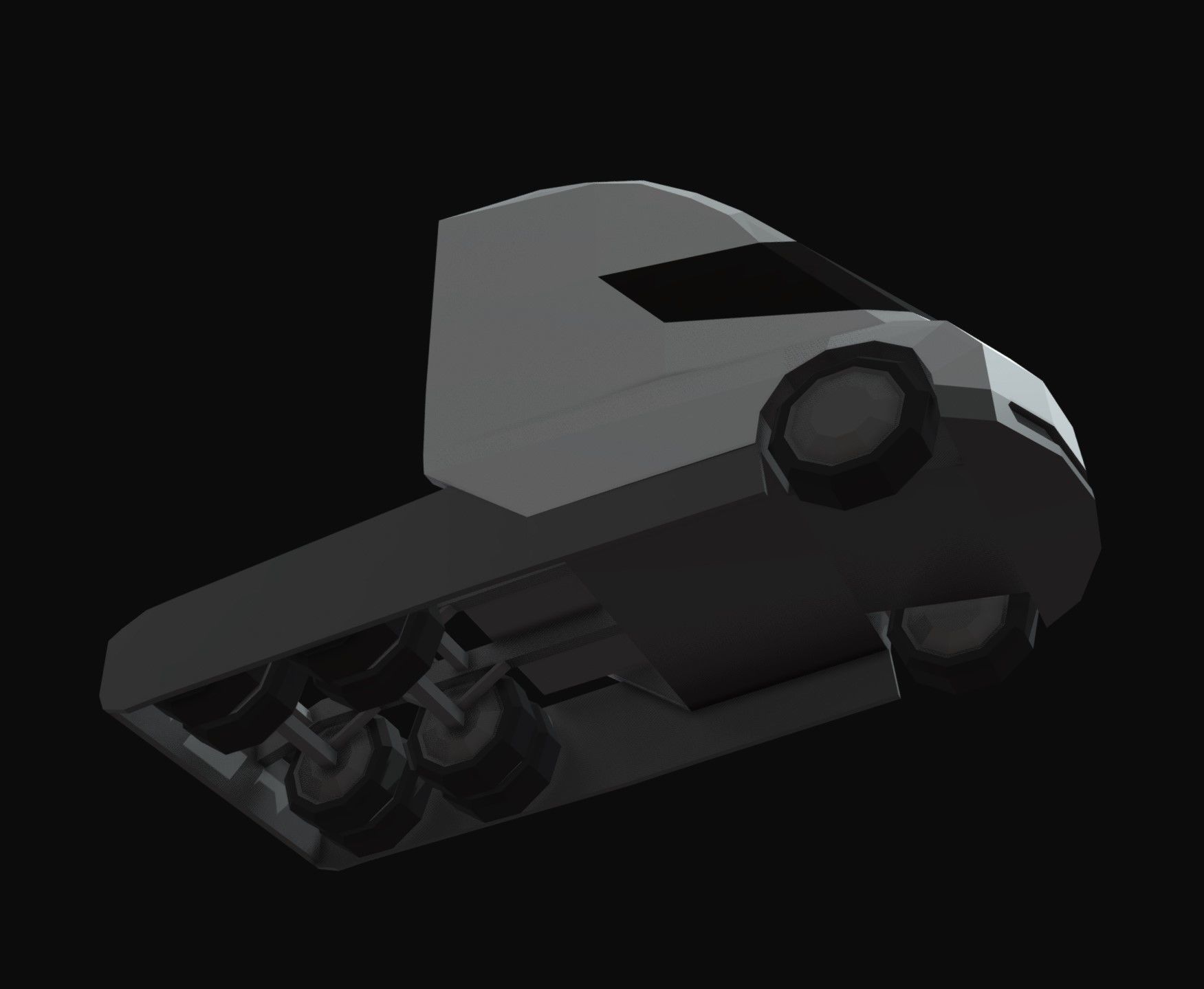 Tesla Semi Low Poly Low-poly 3D model_3