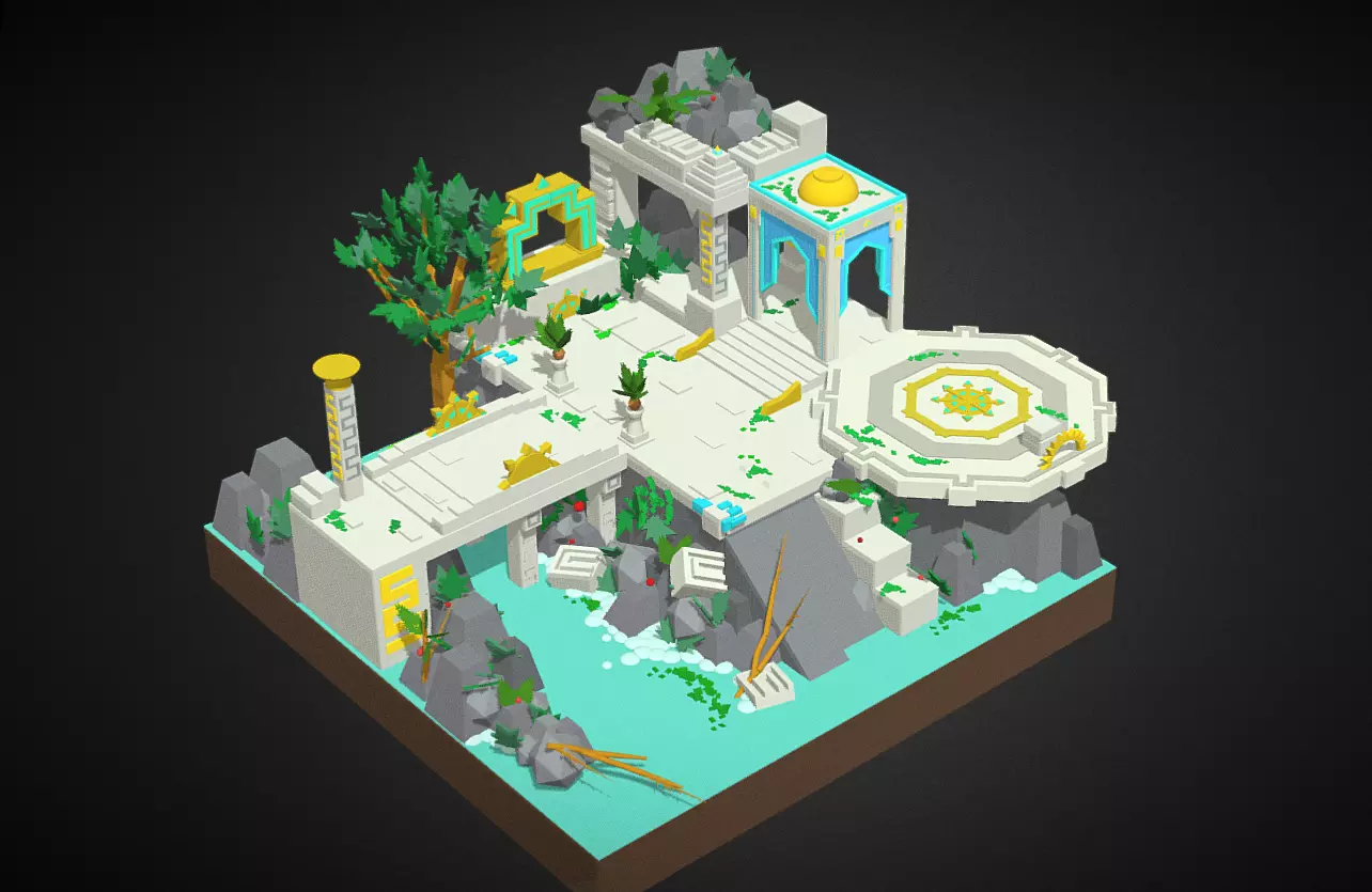 Temple of Horus Free 3D model