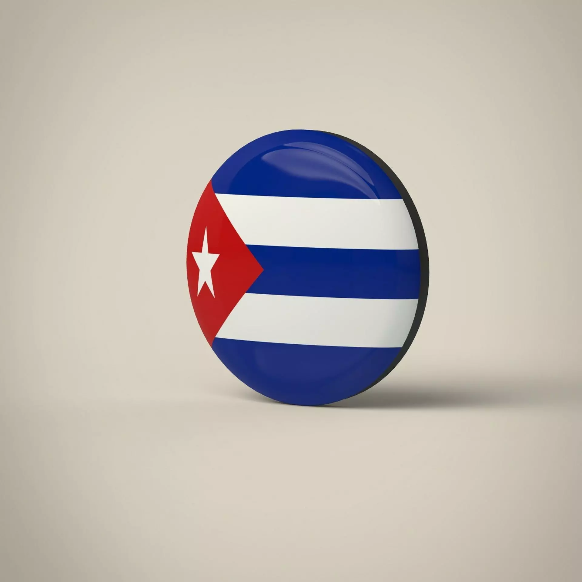 Cuba Badge Low-poly 3D model_0