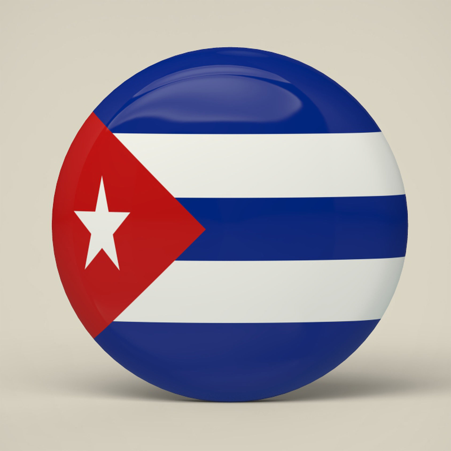 Cuba Badge Low-poly 3D model_4