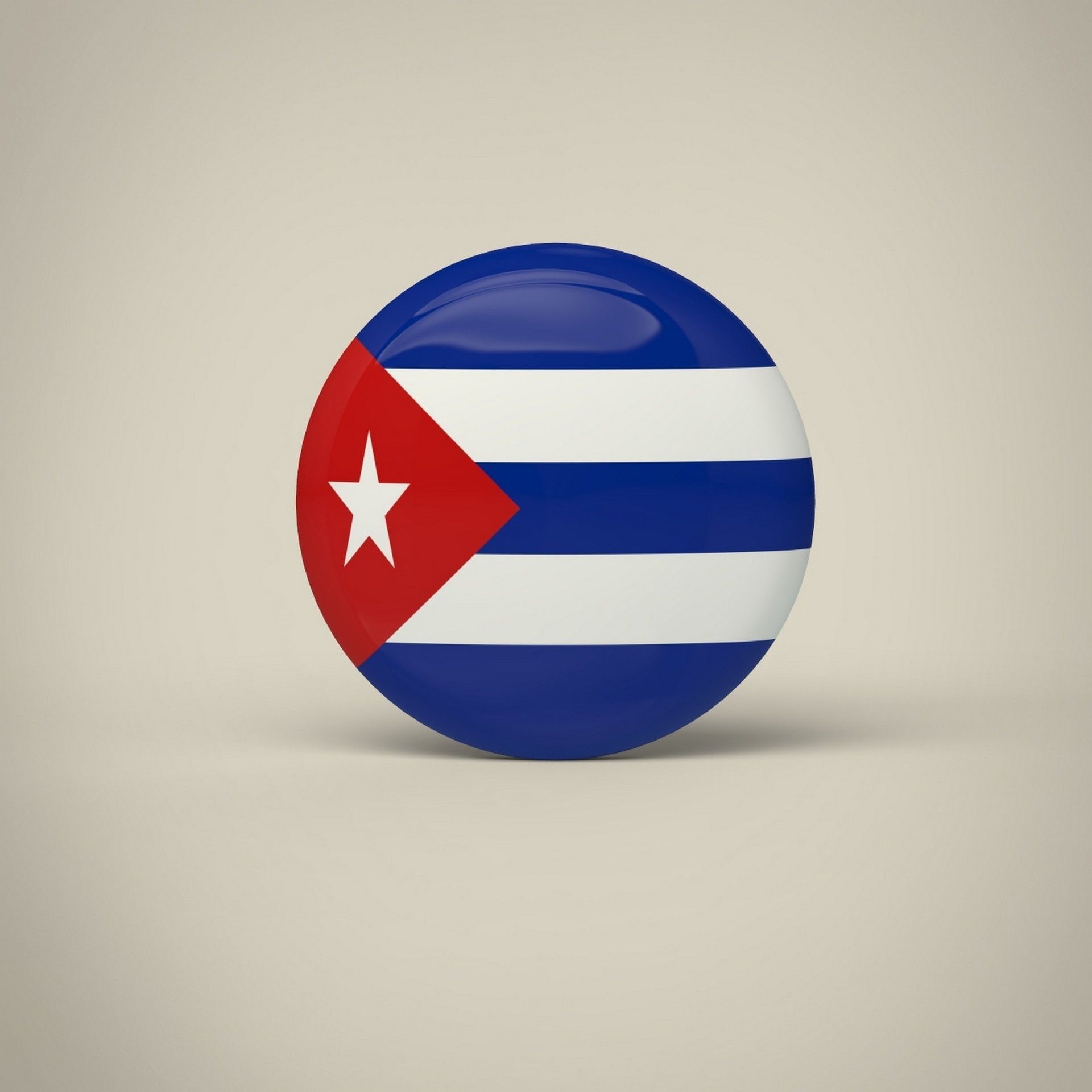 Cuba Badge Low-poly 3D model_1