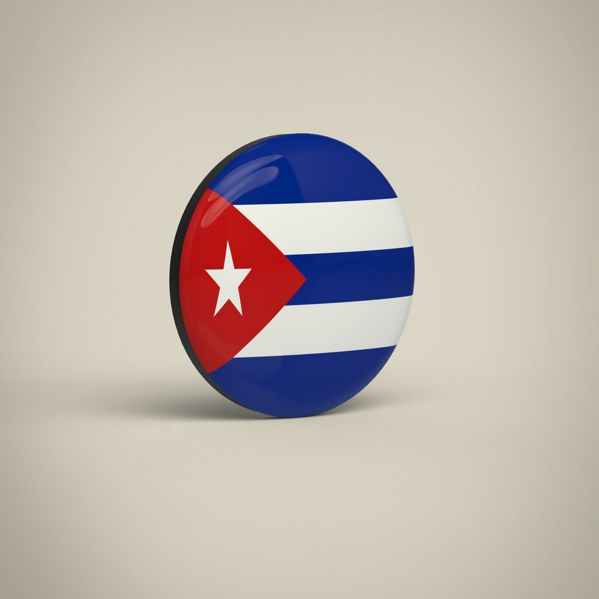Cuba Badge Low-poly 3D model_2