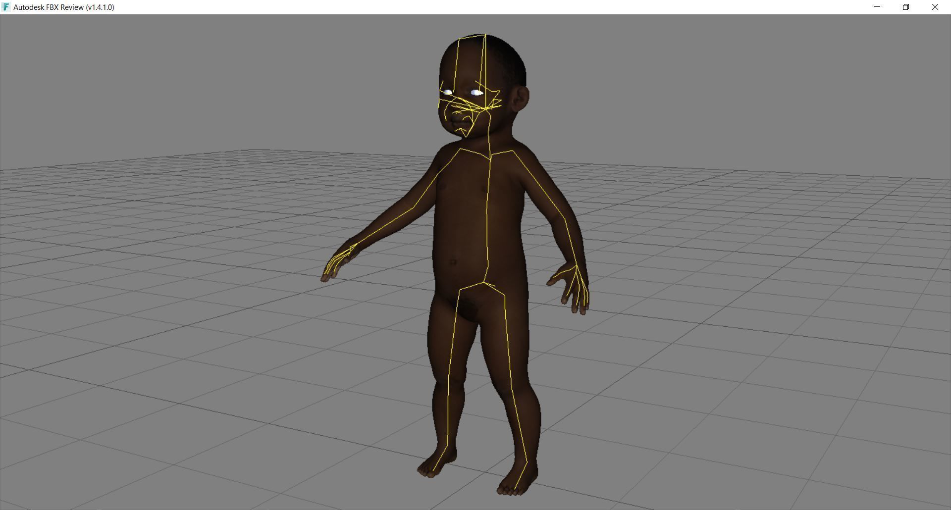Character 03 - Baby 1 year old African High and Low-poly Low-poly 3D model_1