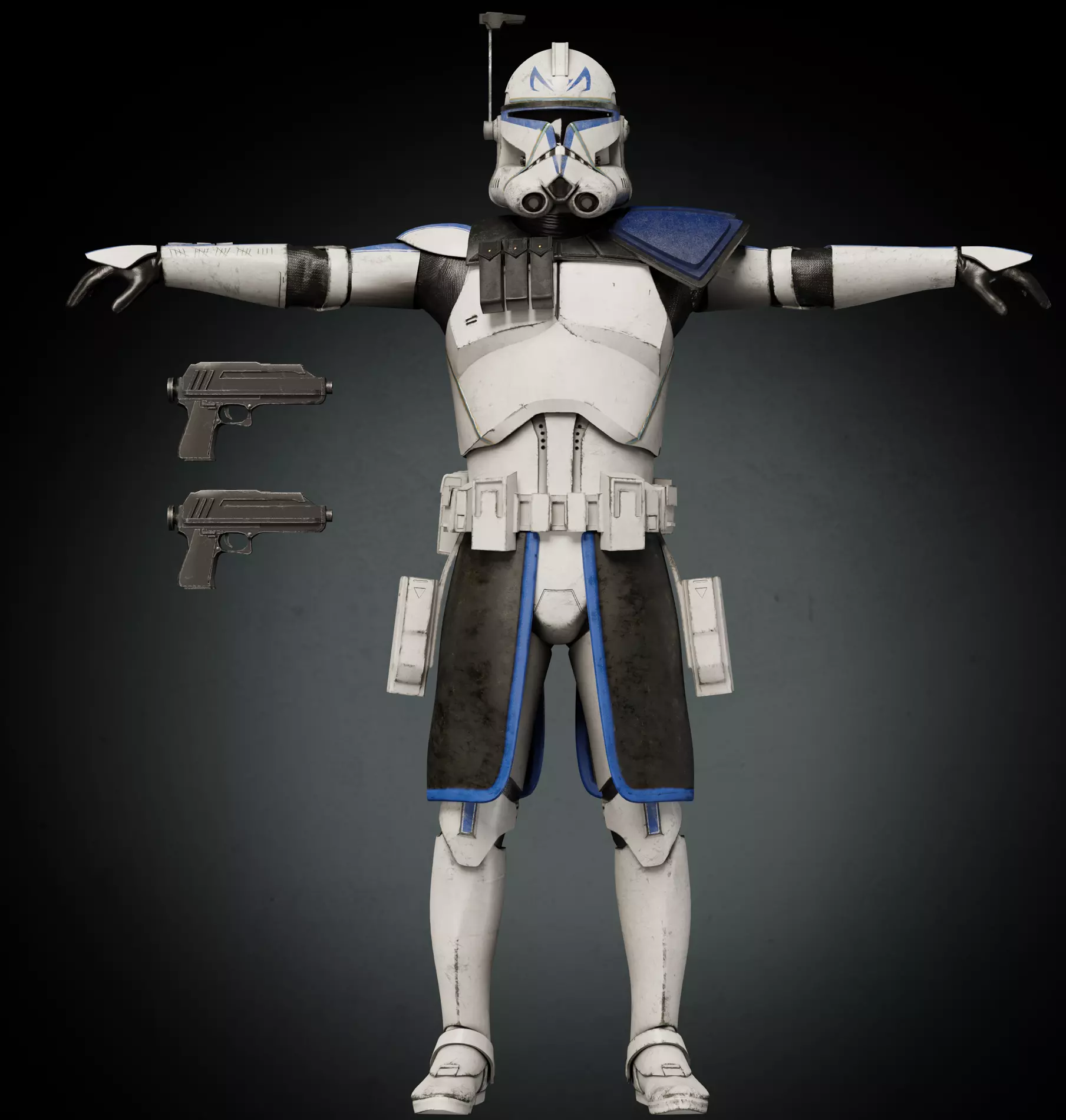 Captain Rex Live Action 3D Model Animation Ready Low-poly 3D model_0