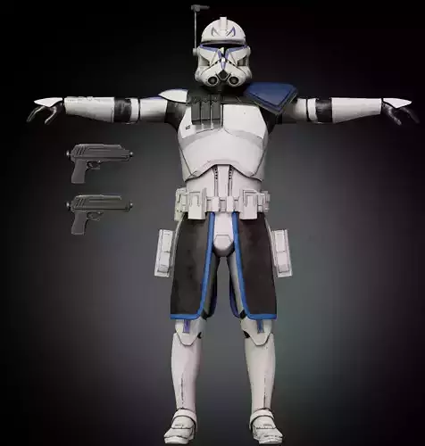 Captain Rex Live Action 3D Model Animation Ready