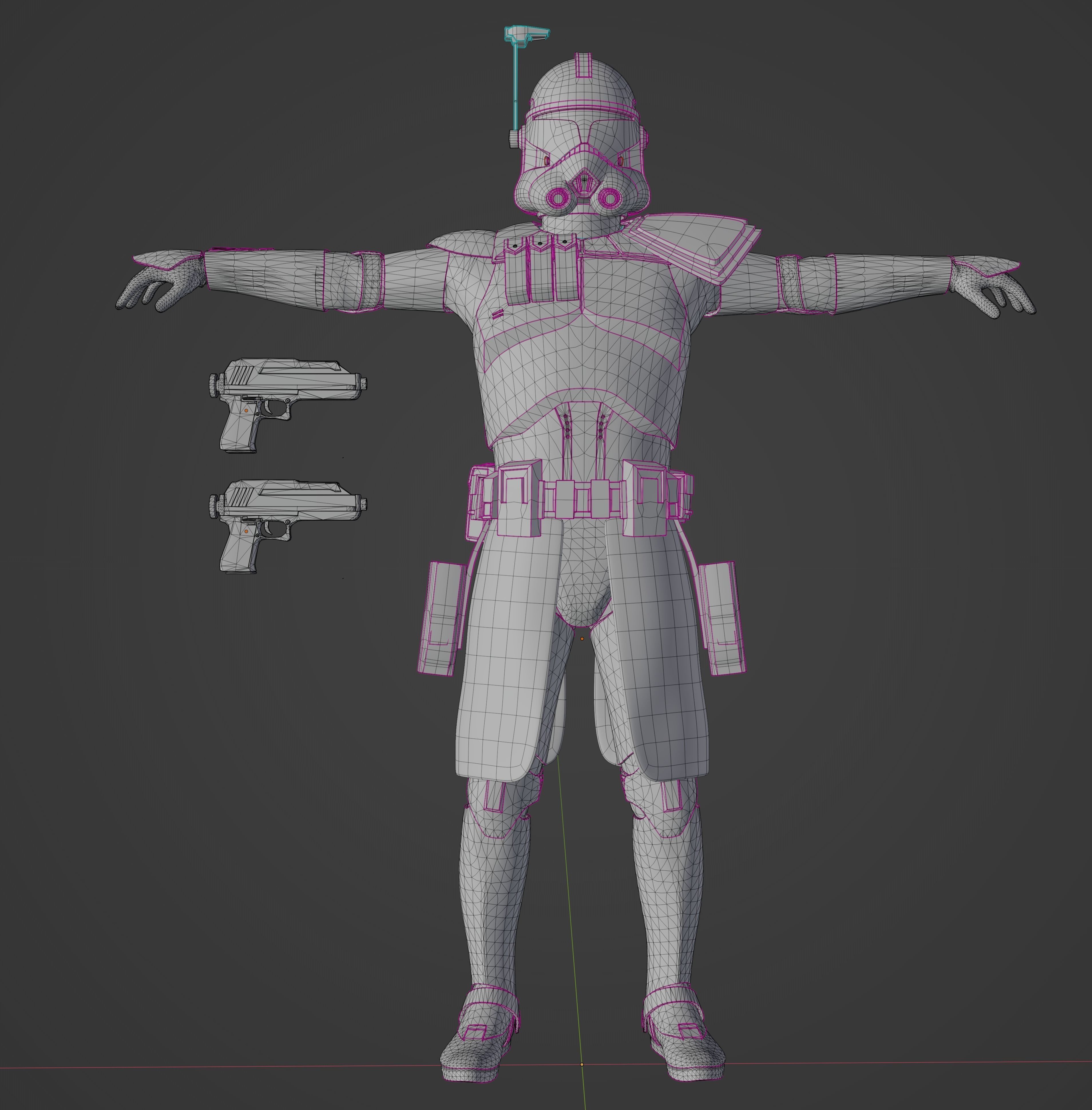Captain Rex Live Action 3D Model Animation Ready Low-poly 3D model_7