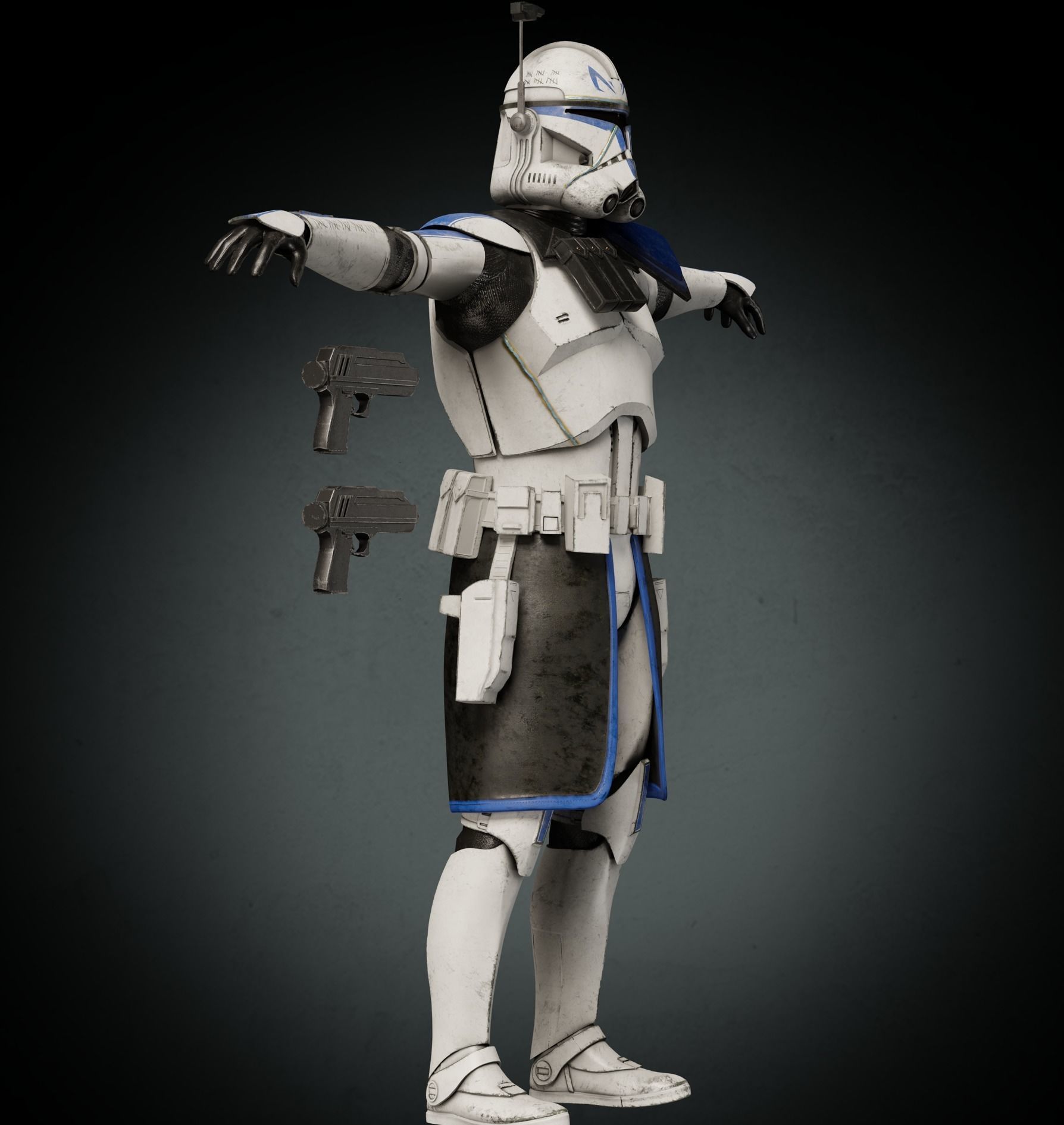 Captain Rex Live Action 3D Model Animation Ready Low-poly 3D model_2