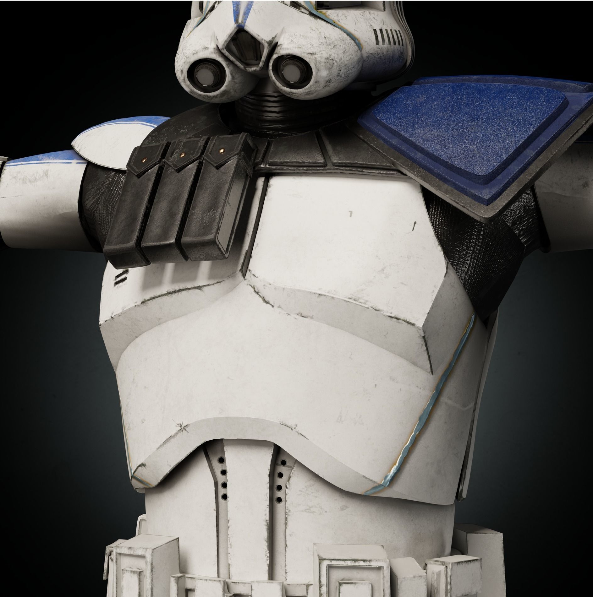 Captain Rex Live Action 3D Model Animation Ready Low-poly 3D model_3
