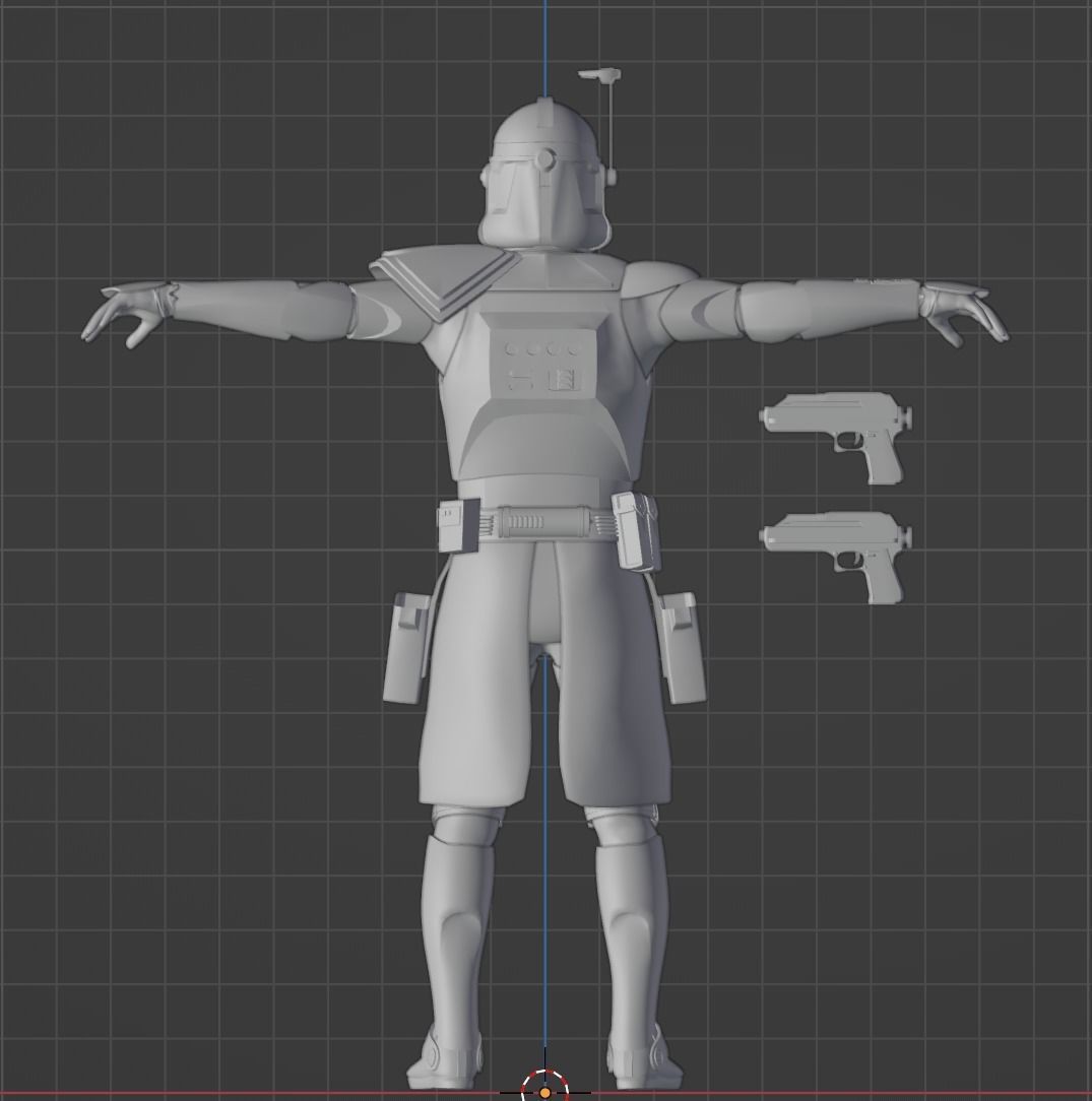 Captain Rex Live Action 3D Model Animation Ready Low-poly 3D model_10