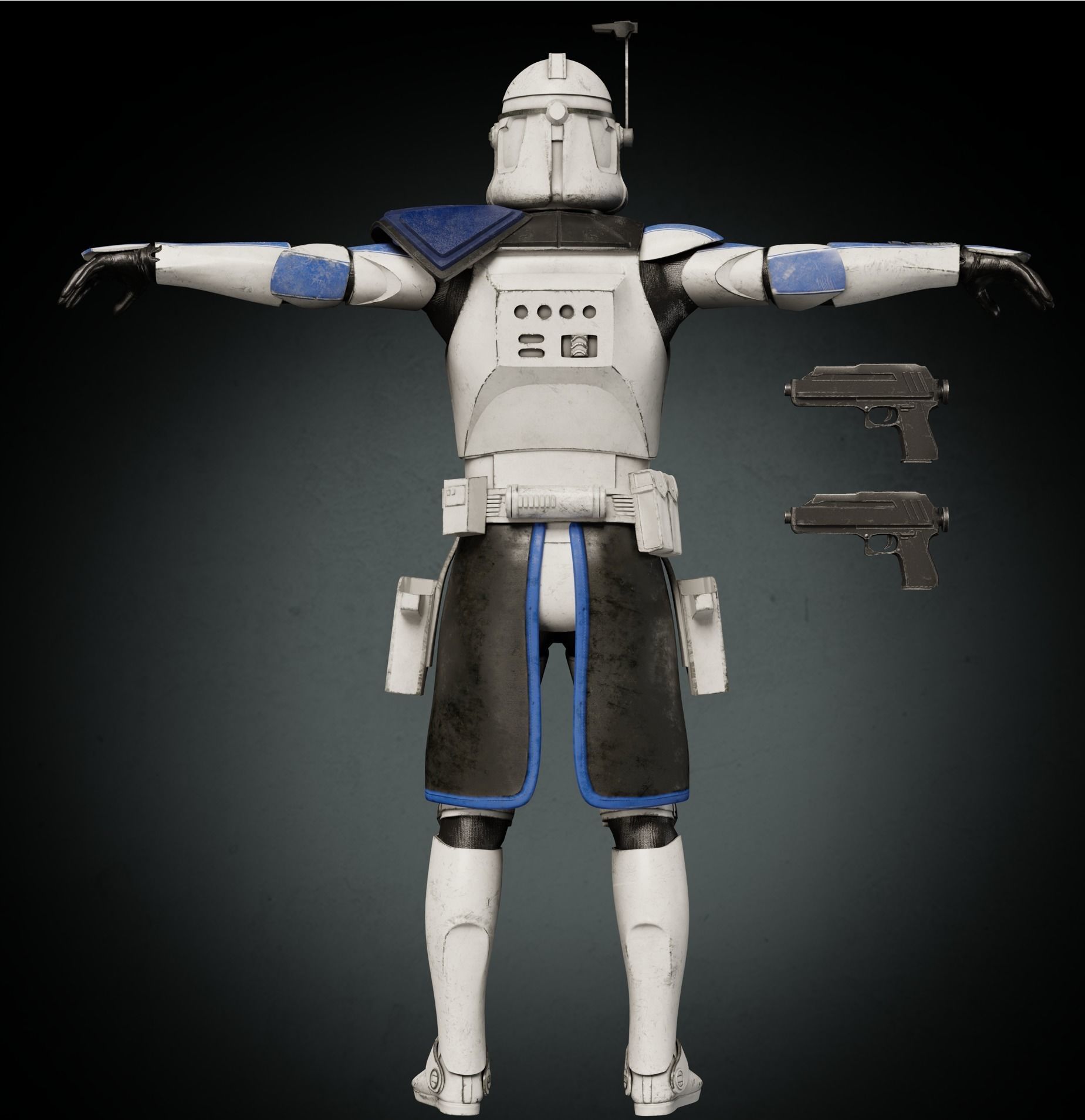 Captain Rex Live Action 3D Model Animation Ready Low-poly 3D model_1