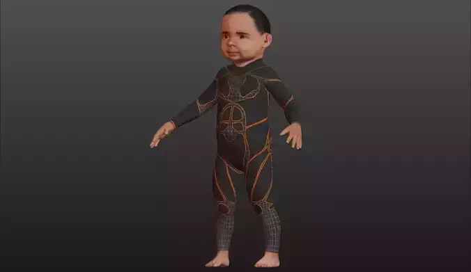 Character 05 - Baby 1 year old High and Low-poly