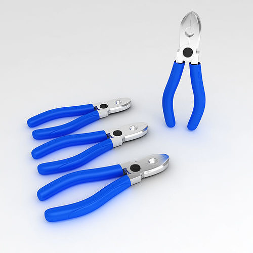 Plier 3d model four pliers 3D model