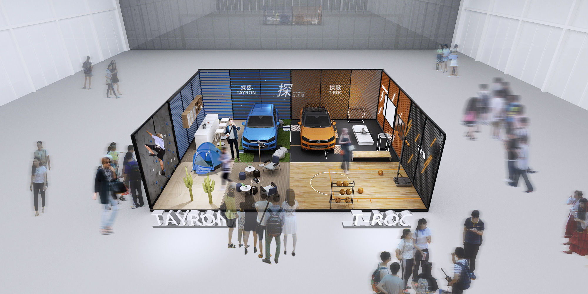  volkswagen booth  3D model_6