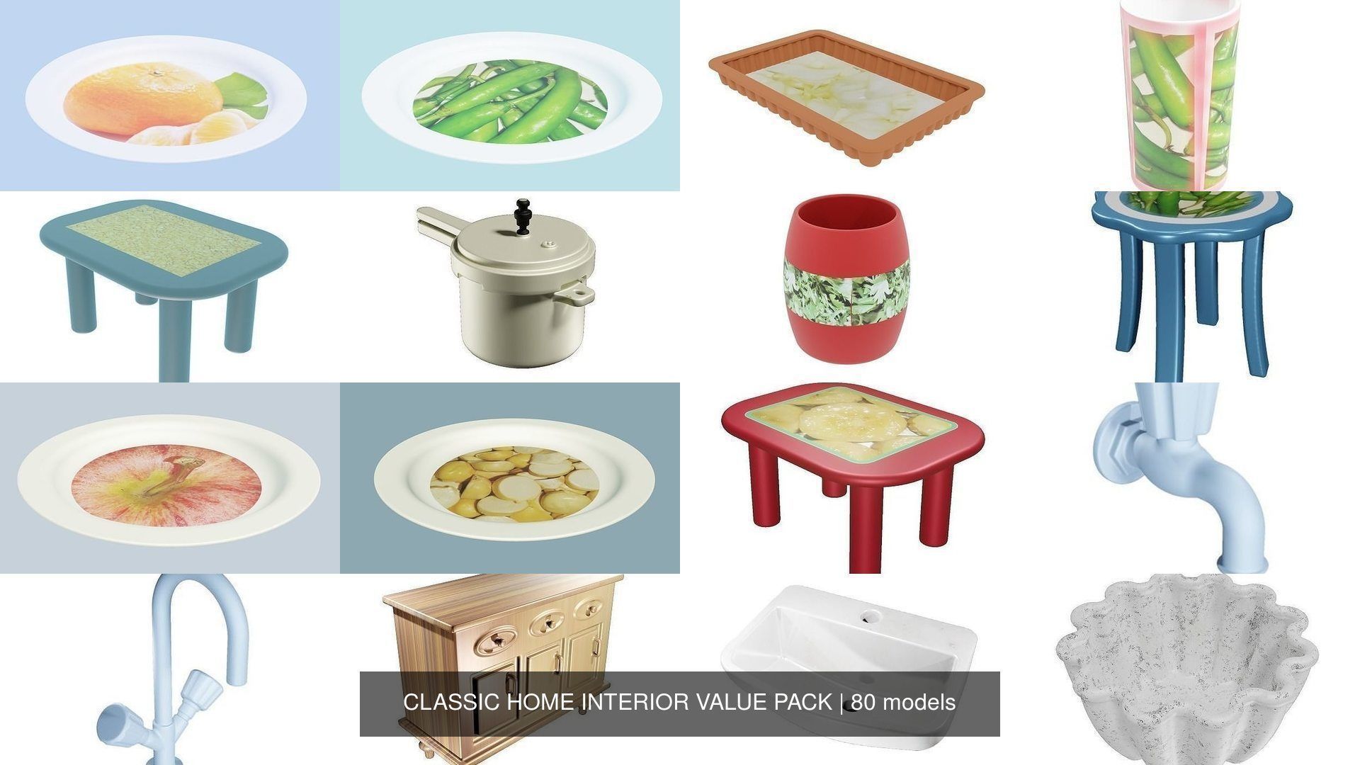 CLASSIC HOME INTERIOR VALUE PACK 3D Model Collection_5