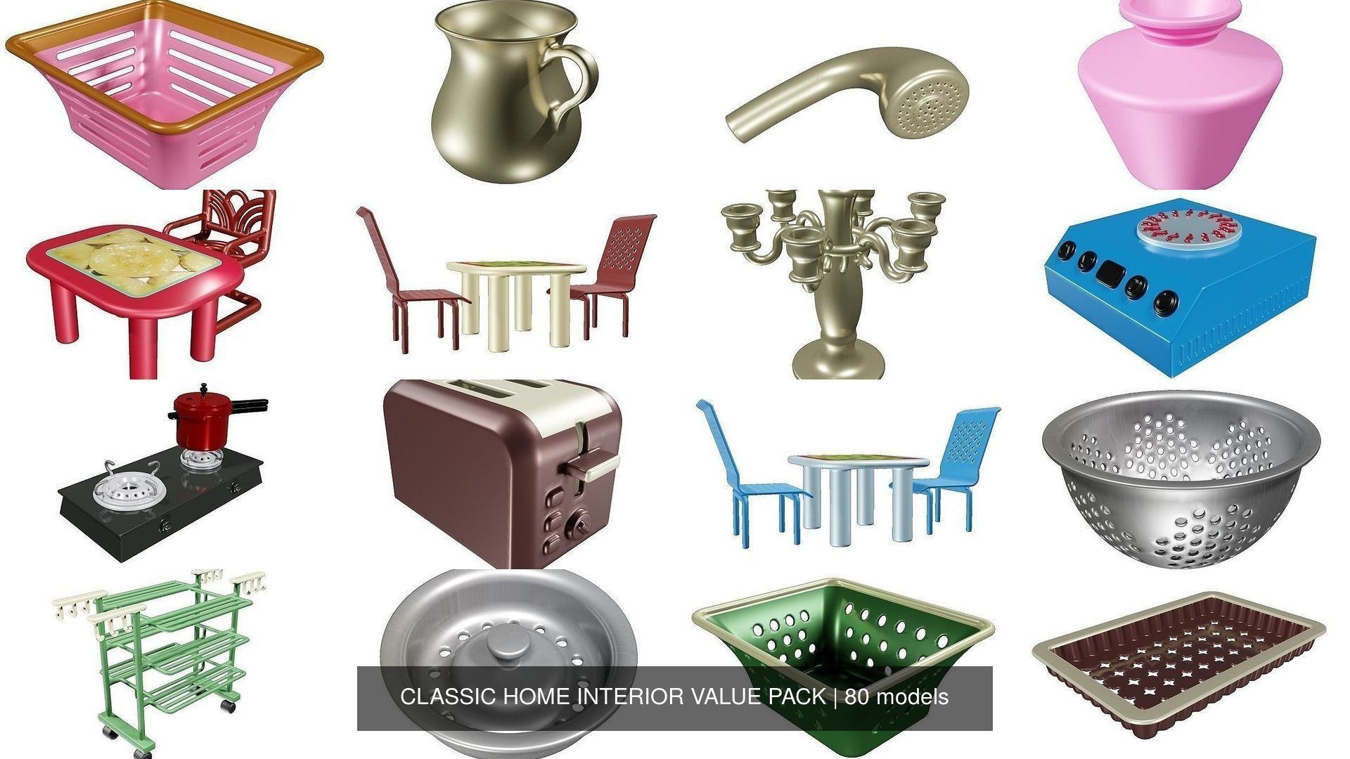 CLASSIC HOME INTERIOR VALUE PACK 3D Model Collection_3