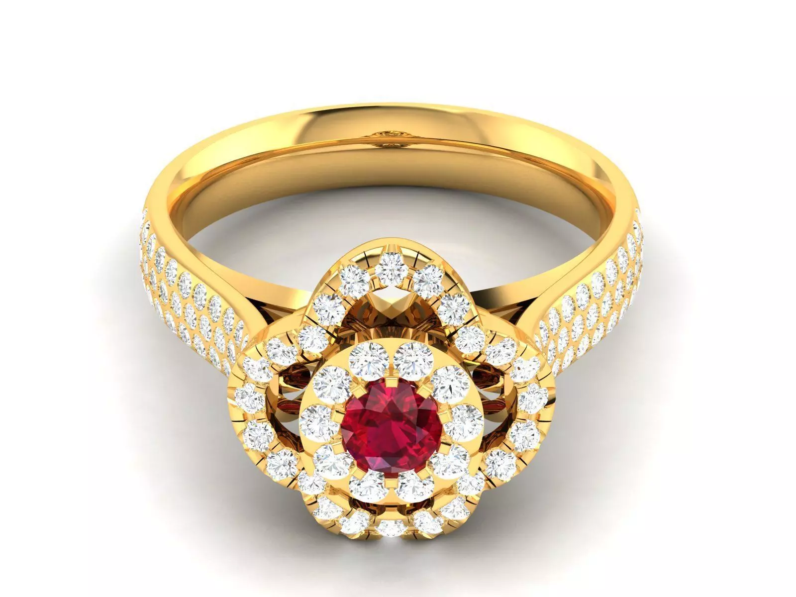 Solitaire Women Ring 3dm STL OBJ FBX Render Detail 3D print model_0