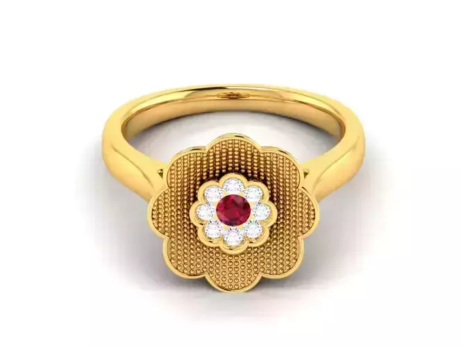 Solitaire Women Ring 3dm STL OBJ FBX Render Detail