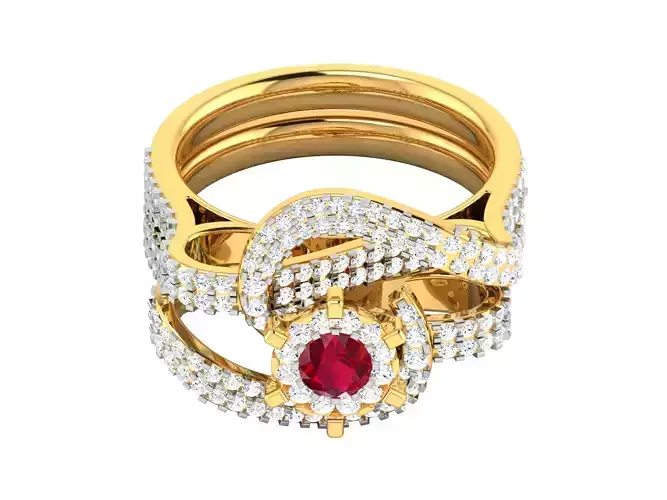 Solitaire Women Ring 3dm STL OBJ FBX Render Detail