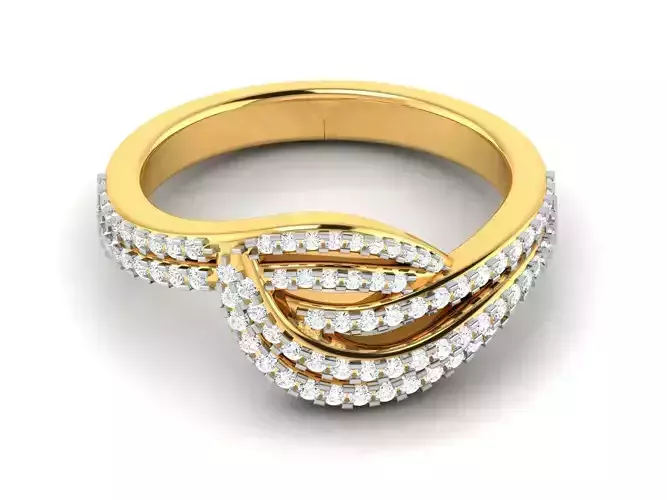 Solitaire Women Ring 3dm STL OBJ FBX Render Detail
