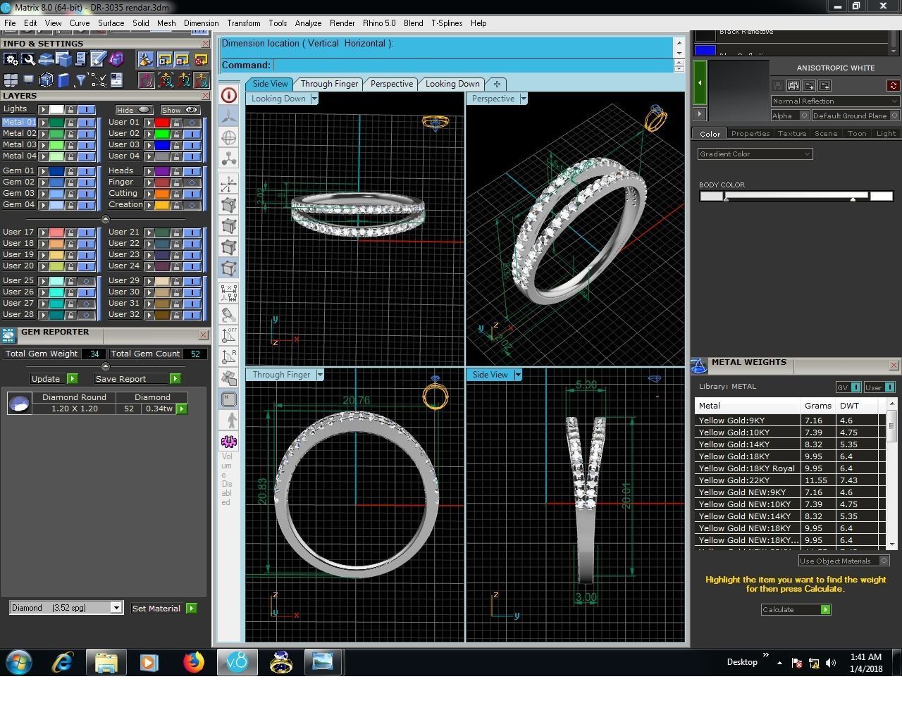Solitaire Women Ring 3dm STL OBJ FBX Render Detail 3D print model_9