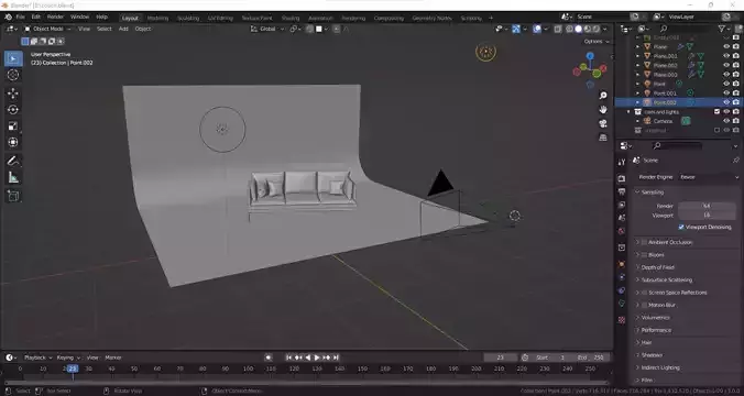 A photorealistic couch 