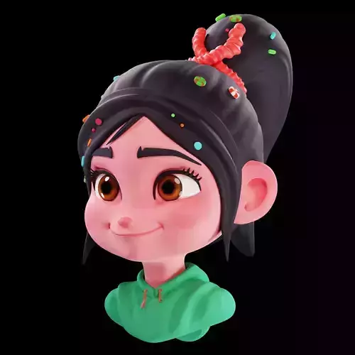 Vanellope von Schweetz Head Sculpt 