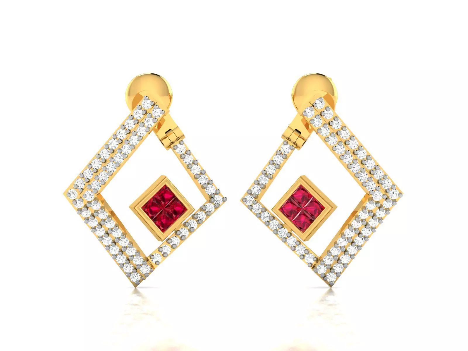 Women Long Earring 3dm STL OBJ FBX Render Details 3D print model_0