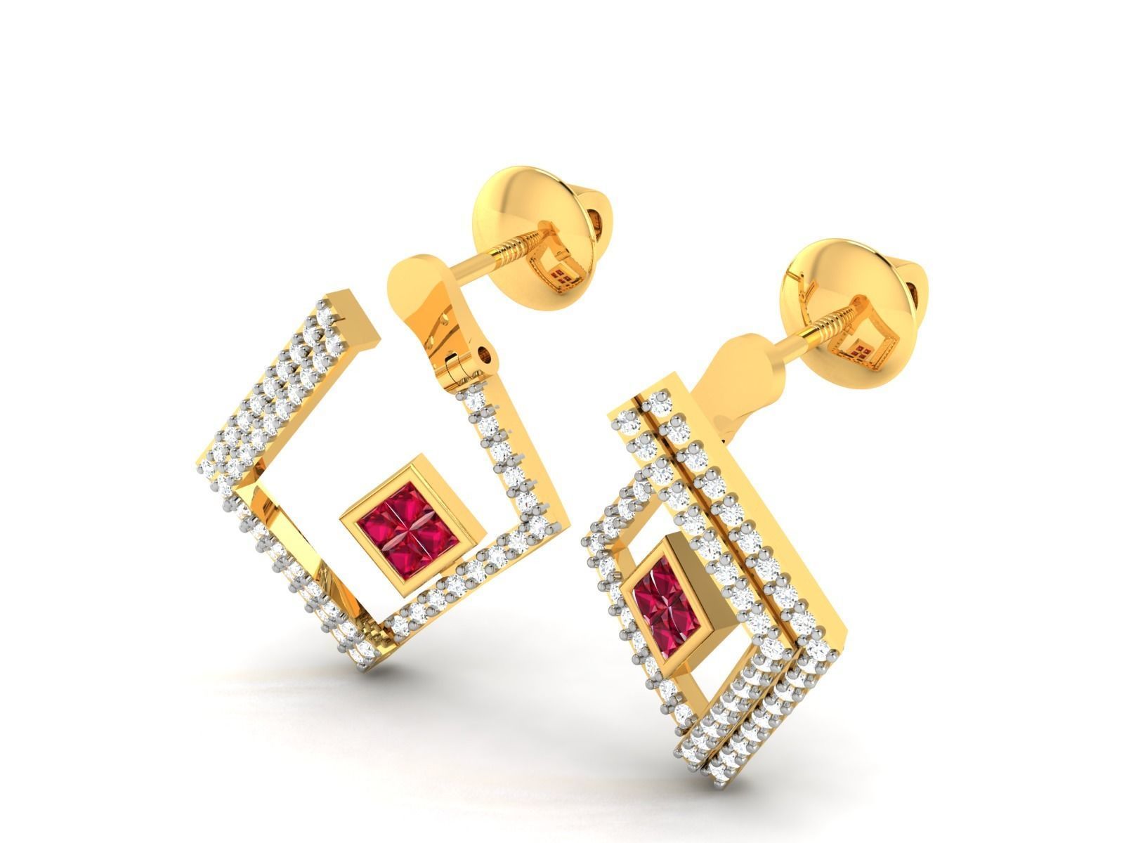 Women Long Earring 3dm STL OBJ FBX Render Details 3D print model_2