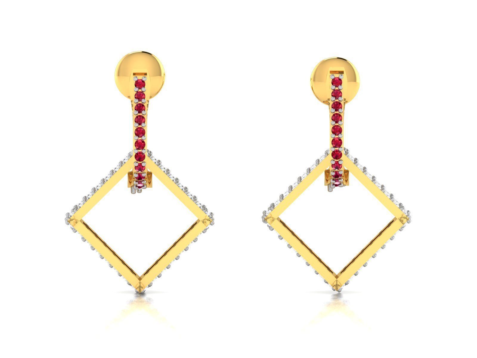 Women Long Earring 3dm STL OBJ FBX Render Details 3D print model_2