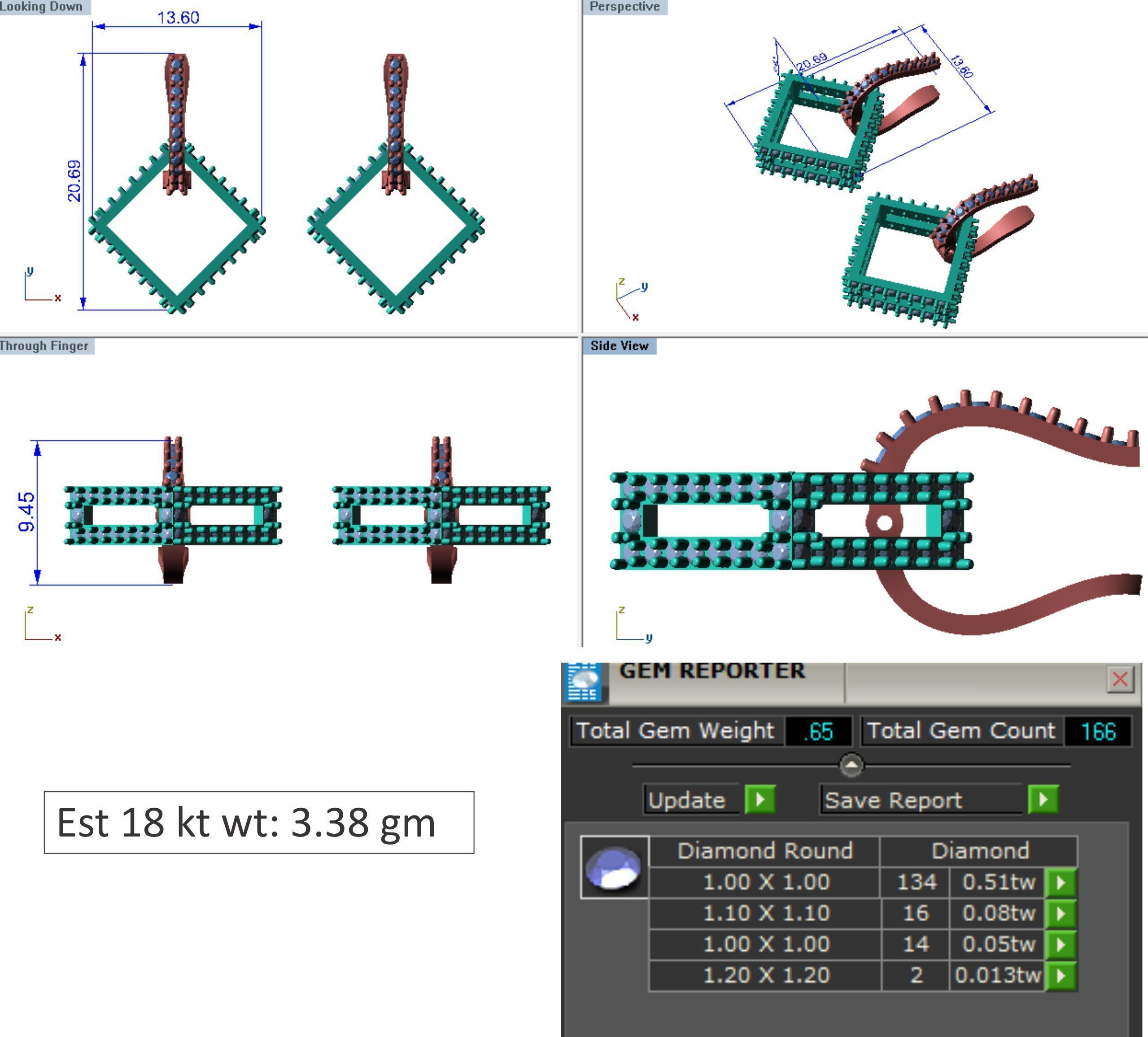 Women Long Earring 3dm STL OBJ FBX Render Details 3D print model_6