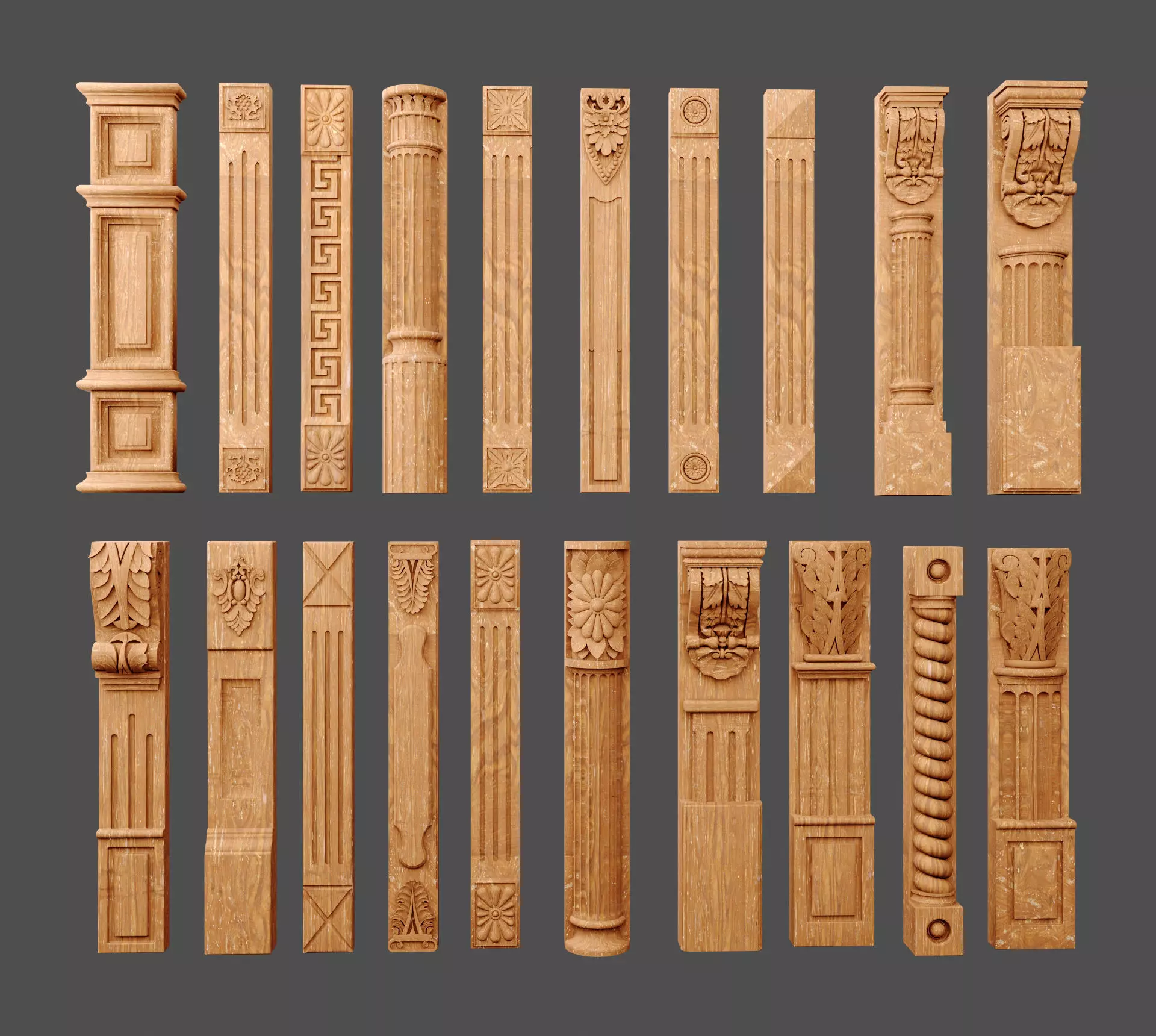 Wood Decor 3D model_0