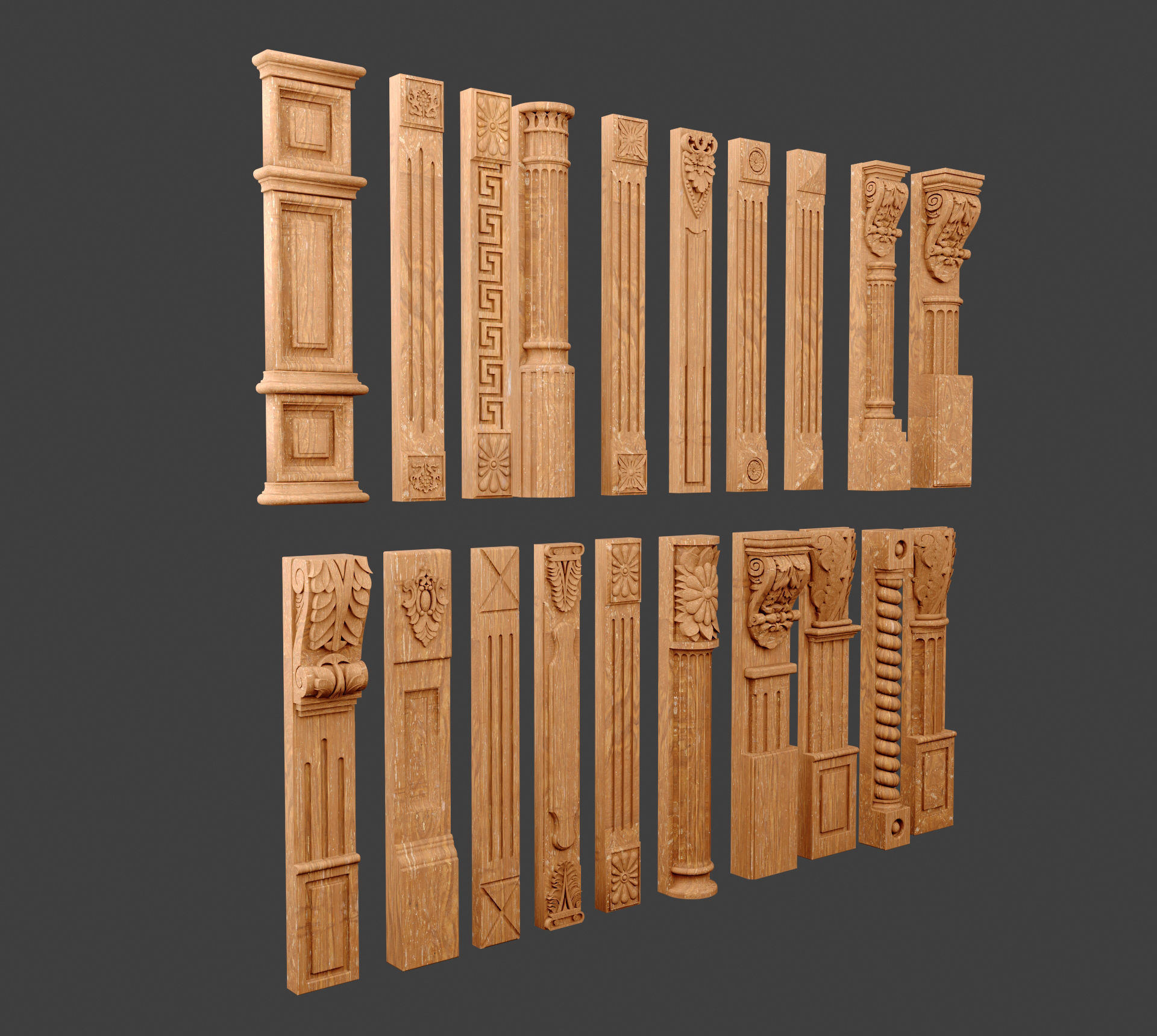 Wood Decor 3D model_2