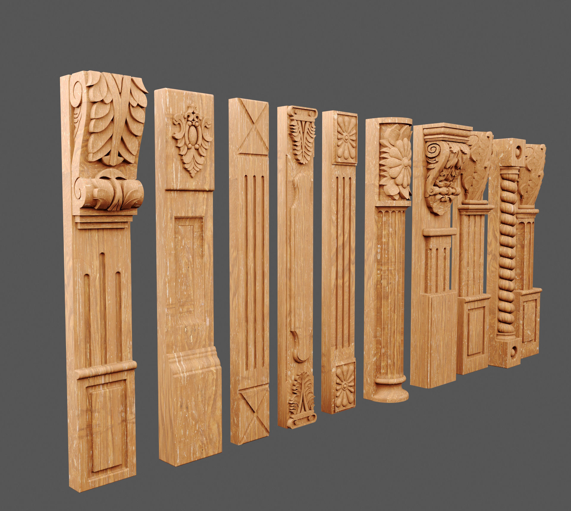 Wood Decor 3D model_5