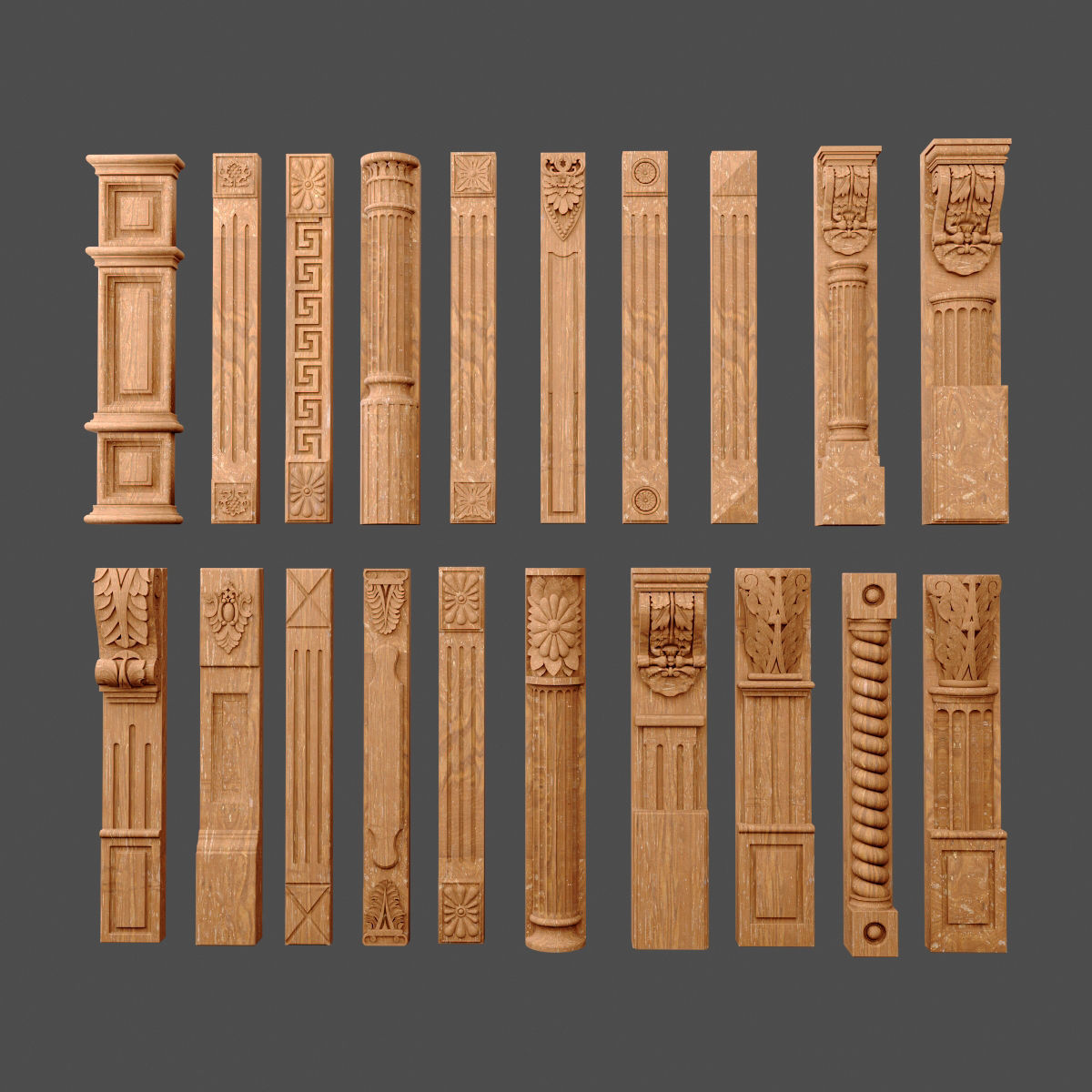 Wood Decor 3D model_1