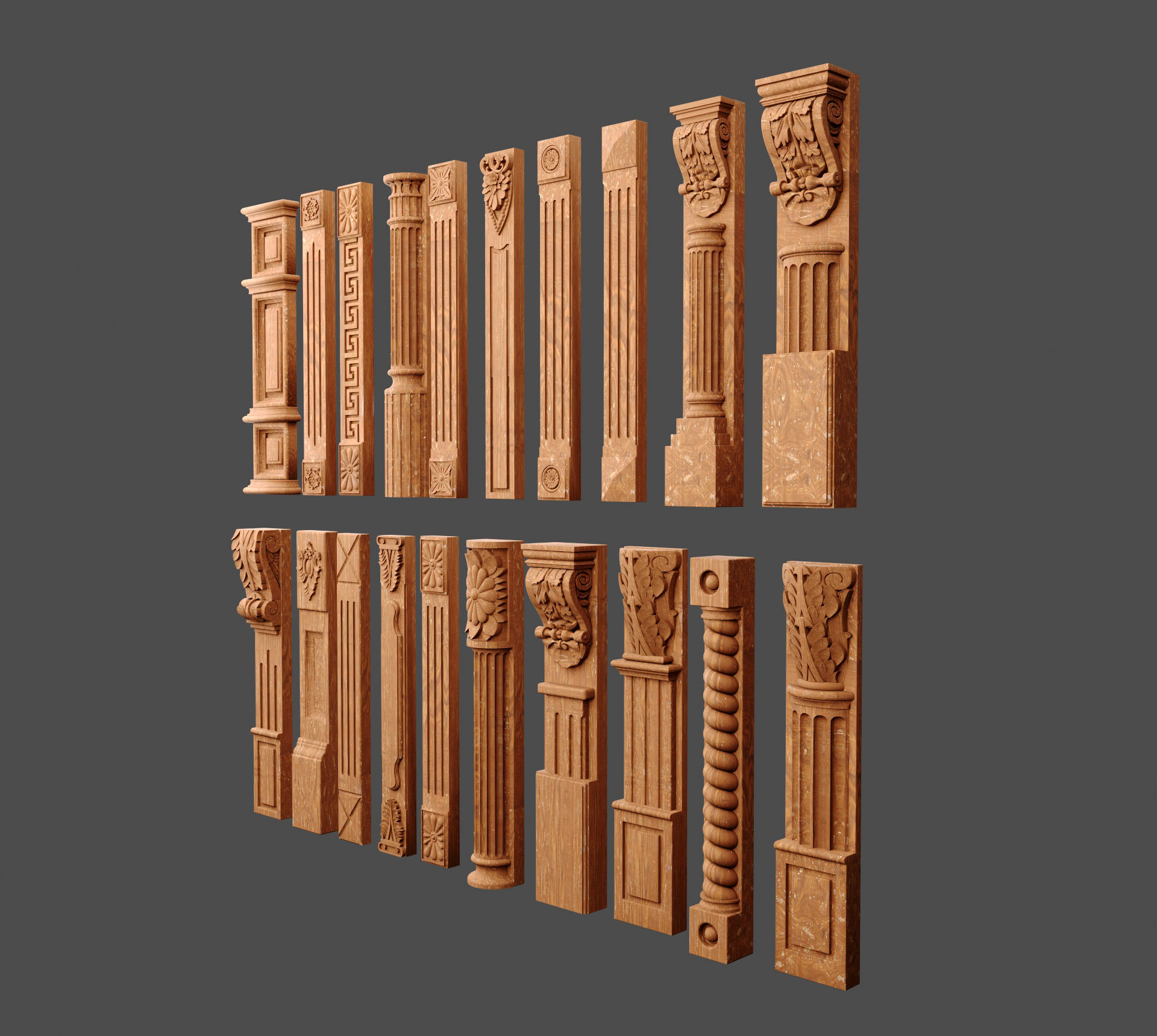 Wood Decor 3D model_3