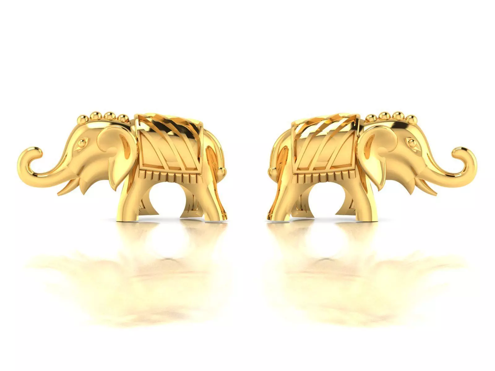 Elephant Earring 3dm STL OBJ FBX Render Details 3D print model_0