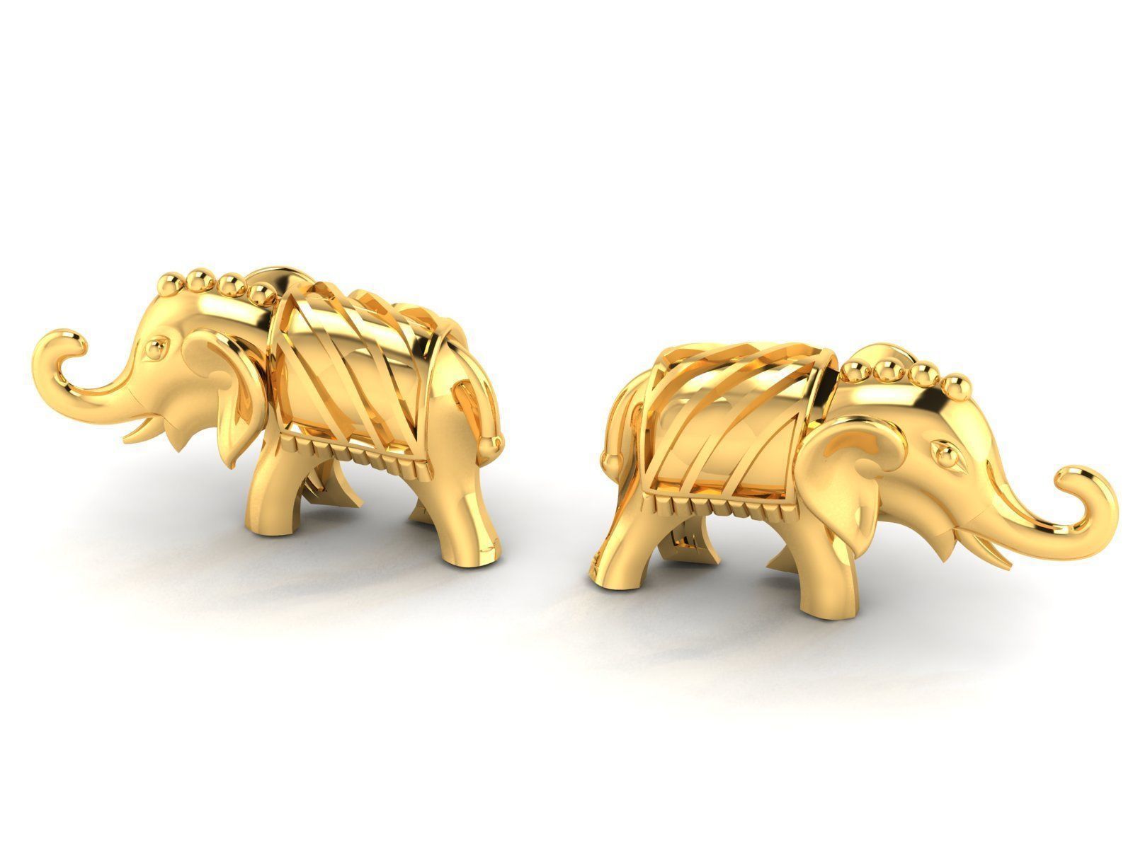 Elephant Earring 3dm STL OBJ FBX Render Details 3D print model_1