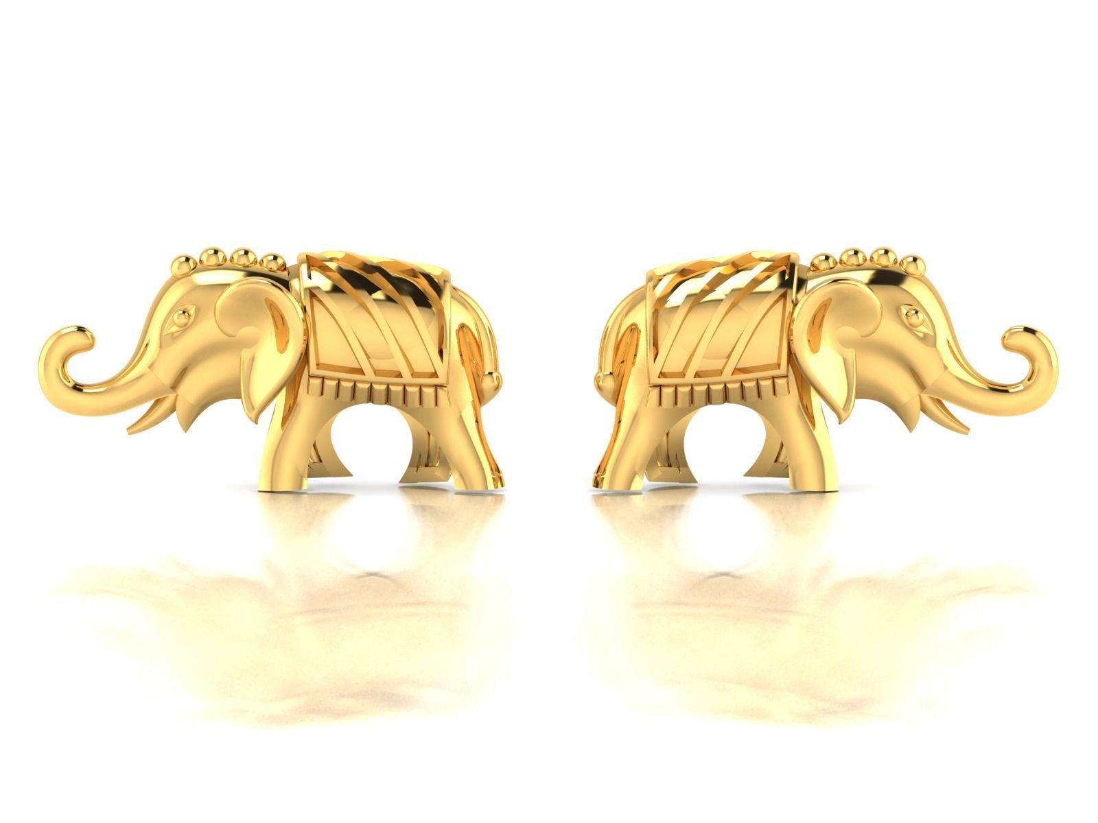 Elephant Earring 3dm STL OBJ FBX Render Details 3D print model_3