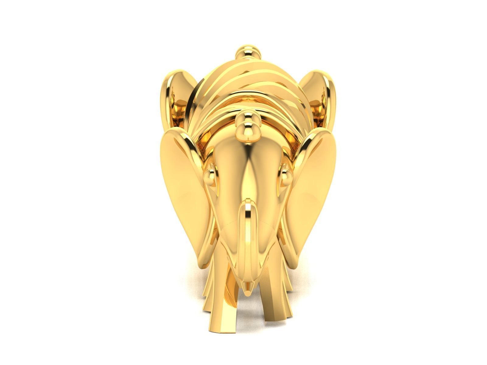 Elephant Earring 3dm STL OBJ FBX Render Details 3D print model_5