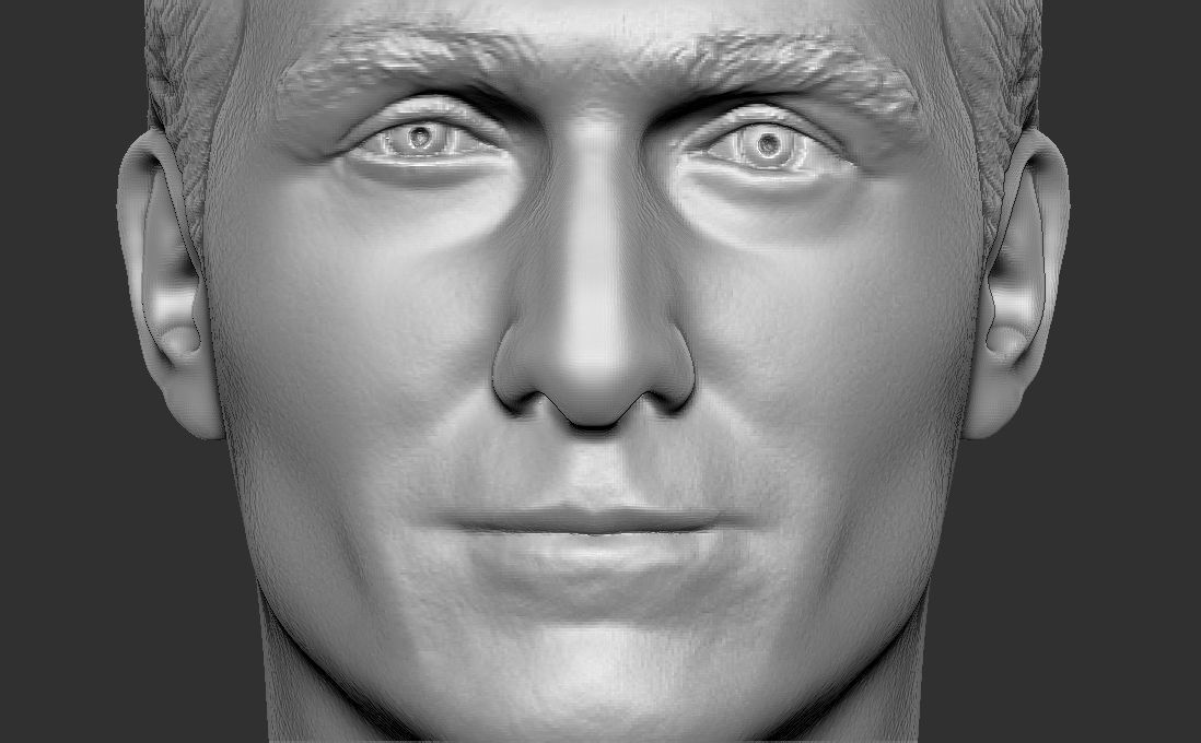 Matthew McConaughey bust for 3D printing 3D print model_12