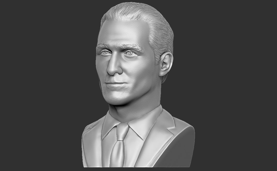Matthew McConaughey bust for 3D printing 3D print model_2