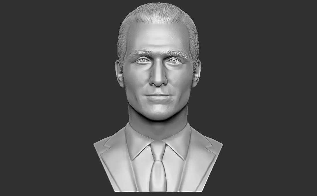 Matthew McConaughey bust for 3D printing 3D print model_0
