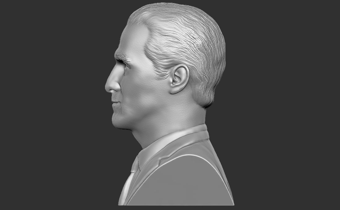 Matthew McConaughey bust for 3D printing 3D print model_4